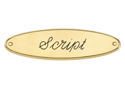 Brass Raised Oval Nameplate