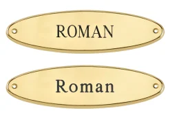 Brass Raised Oval Nameplate