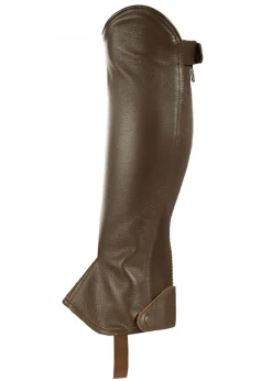 Horze Kids’ Synthetic Leather Half Chaps with Elastic