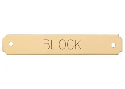 Notched Corner Saddle Nameplate