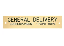 Rectangular Stall Plate - 3 lines